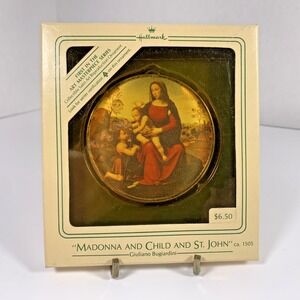 Hallmark 1984 Keepsake Ornament Madonna and Child and St. John, Art Masterpiece